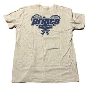 Prince x Happy Dad Tennis T-Shirt White NWT Men’s Large Graphic Tee